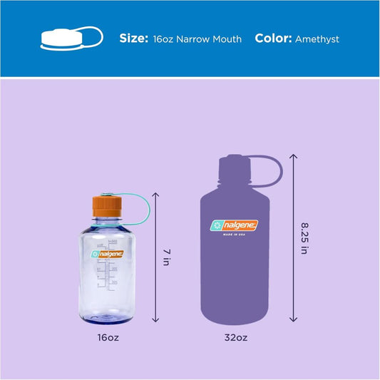 Nalgene Amethyst Sustain, Narrow Mouth Water Bottle, 16 oz.