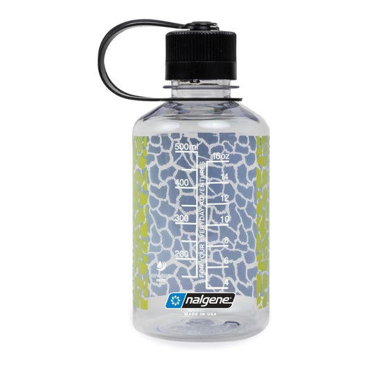 Nalgene Clear Rainbow Giraffe, Narrow Mouth Water Bottle, 16 oz.