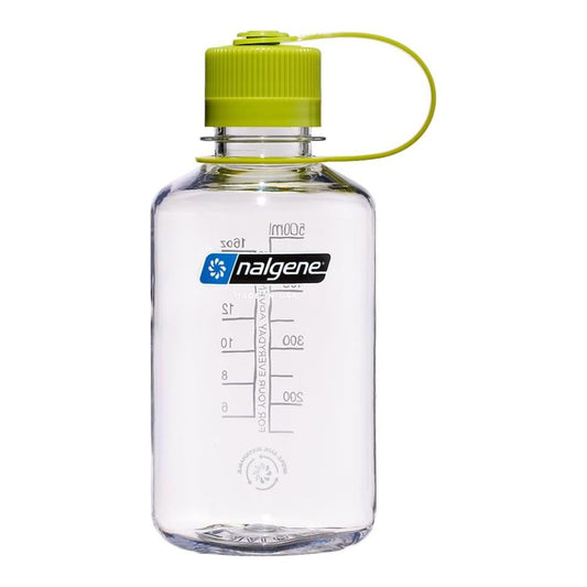 Nalgene Clear Sustain, Green Cap, Narrow Mouth Water Bottle, 16 oz.