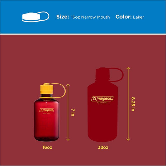 Nalgene Laker Sustain, Narrow Mouth Water Bottle, 16 oz.
