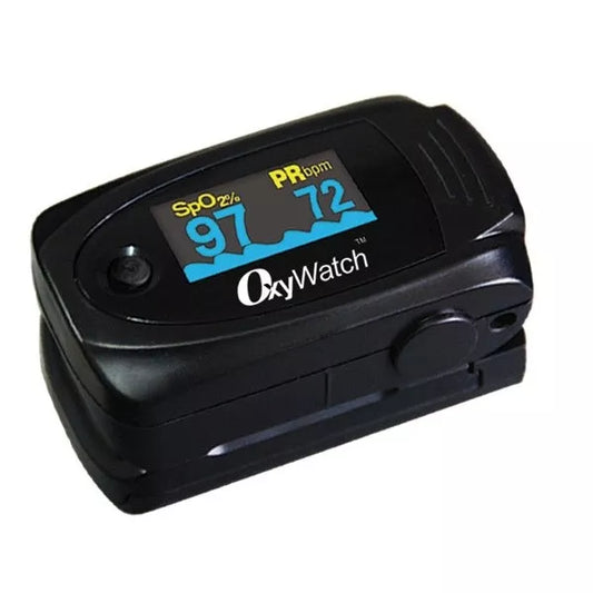 OxyWatch pulse oximeter on a white background