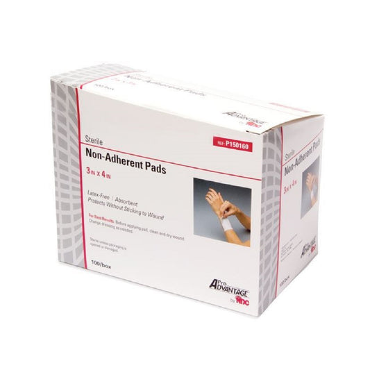 Pro Advantage Non-Adherent Sterile Pads, 3" x 4", 100/box, P150160