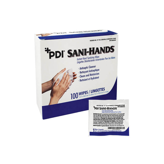 PDI SANI-HANDS Sanitizing Wipes, Box of 100