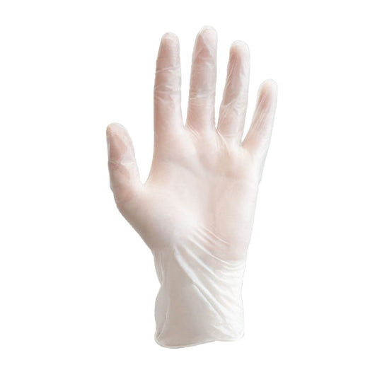 Clear Vinyl Exam Gloves - Smooth, Clear