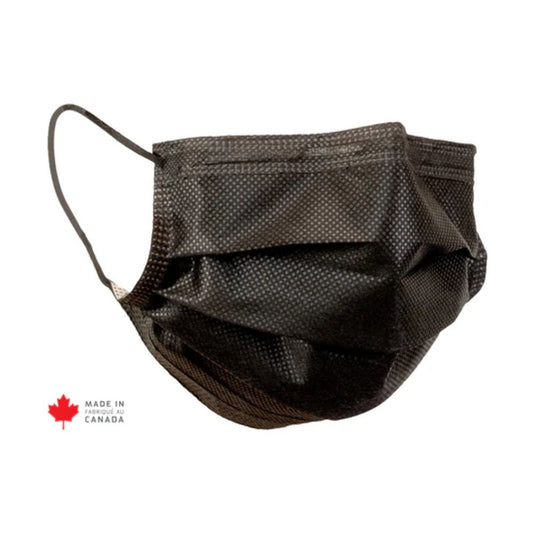 PRIMED ASTM Level 3 Medical Face Masks, 4-Ply, Ear Loops - Black