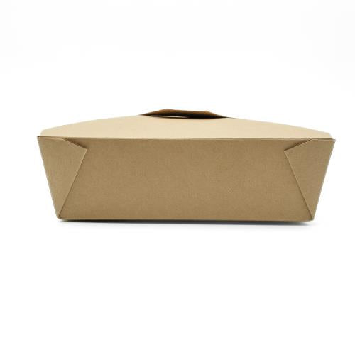 Premier Essential Food Box #3, PE Lined with Fold Lids, Kraft, Large, 200 Per Case