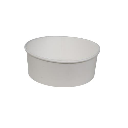 Premier Essential Paper Food Containers Squat, Double Poly-Lined Hot and Cold, 40oz, White, 200 Per Case