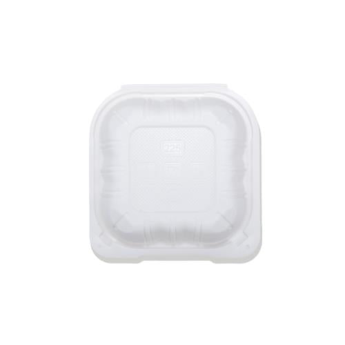 Premier Essential MFPP Hinged Container, 6" X 6", 1 Compartment, White, 250/Case