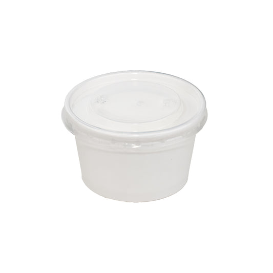 Premier Essential Paper Food Containers, Double Poly Lined Hot and Cold, 4oz, White, 1000/Case