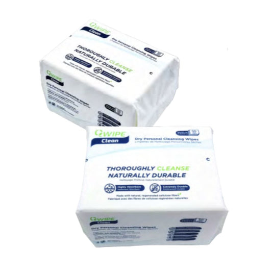 QWipe Clean Dry Disposable Wipes