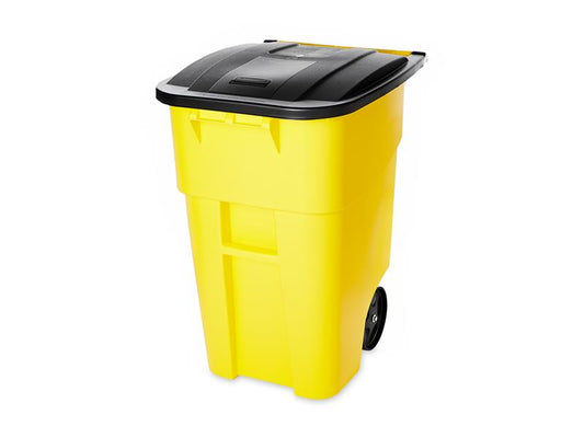 Rubbermaid 95-Gallon Rollout Trash Can, Grey