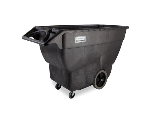 Rubbermaid Structural Foam Tilt Truck, Utility Duty, 3/4 Cubic Yard, Black