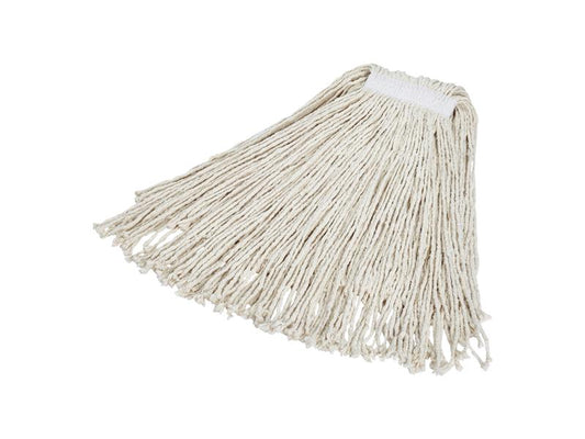 Rubbermaid Value Pro Large 24 OZ Cotton Wet Mop, 1" Headband, White