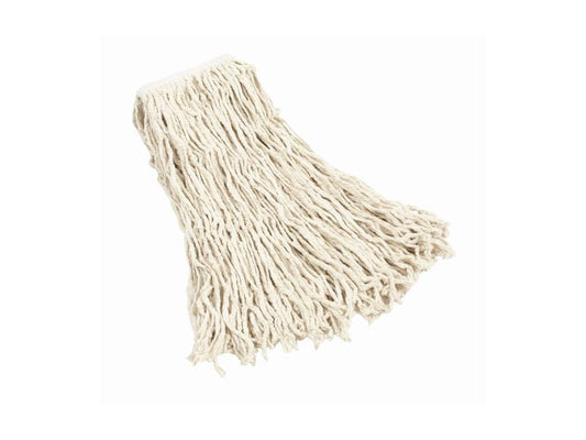 Rubbermaid Value Pro Medium 20 OZ Cotton Wet Mop, 1" Headband, White
