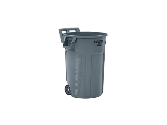 Rubbermaid Vented Wheeled BRUTE Trash Container, 44-Gallon Grey