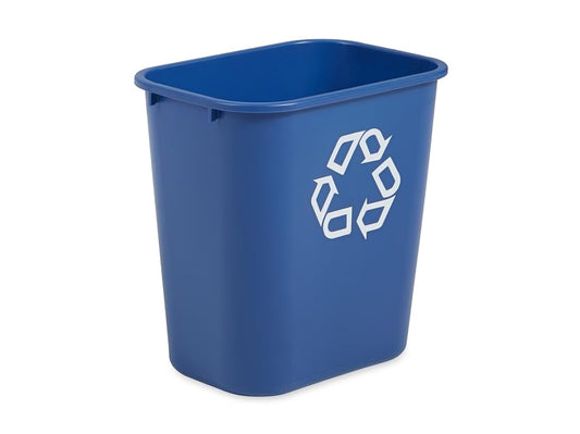 Rubbermaid Wastebasket Recycling Small 13-Quart Blue