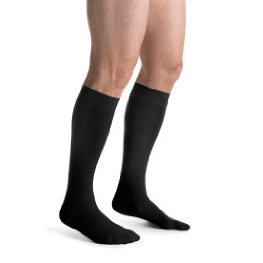 JOBST forMen 30-40 mmHg Knee High, No Top Band Compression Socks - Closed Toe