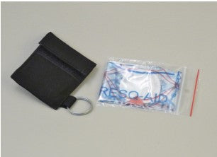 Face Print Shield in Ziploc with Key Chain Pouch Black, 8x8 cm - Case of 100