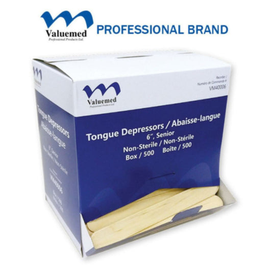 Valuemed Senior Non-Sterile Tongue Depressors - 15 cm