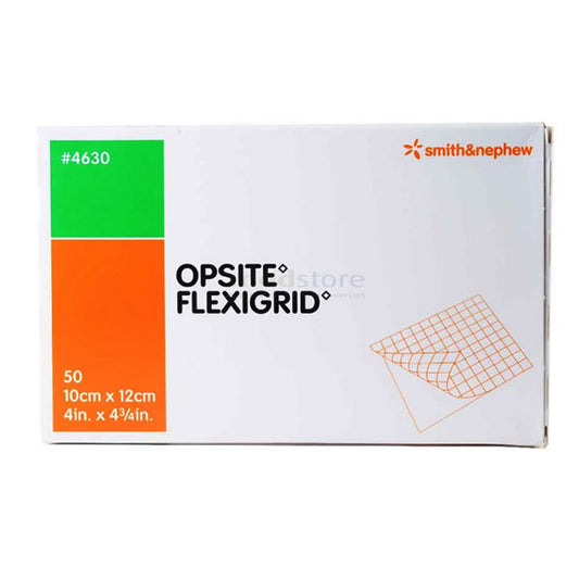 Smith & Nephew OPSITE™ FLEXIGRID™ Transparent Adhesive Film Dressing, Moisture Vapor Permeable, 10cm x 12cm