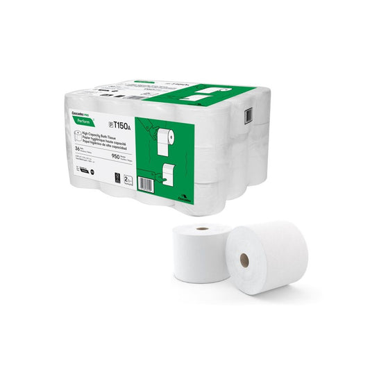 Cascades Pro Perform™ Toilet Paper, High-Capacity Roll, 2 Ply, 950 Sheets/Roll, 26' Length, T150