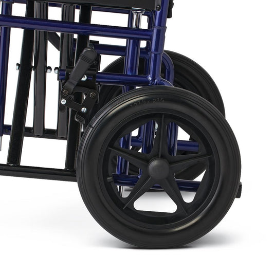 Medline Bariatric Transport Chair with Removable Desk-Length Arms and Swing-Away Footrests, 450 lb Capacity