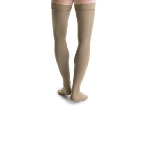 JOBST forMen Compression Socks 30-40 mmHg Thigh High, Closed Toe, Khaki, Small