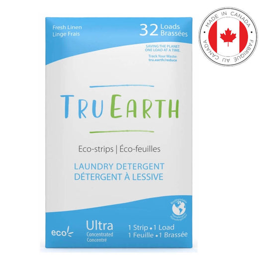 TRU EARTH ECO-STRIPS LAUNDRY DETERGENT (FRESH LINEN) - 32 LOADS