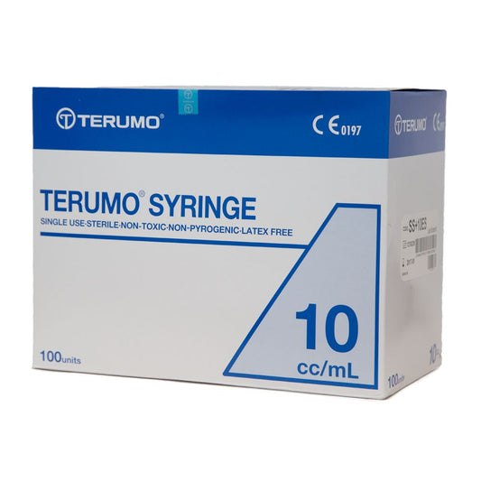 Terumo 10ml Luer Slip Tip Syringes- Box of 100