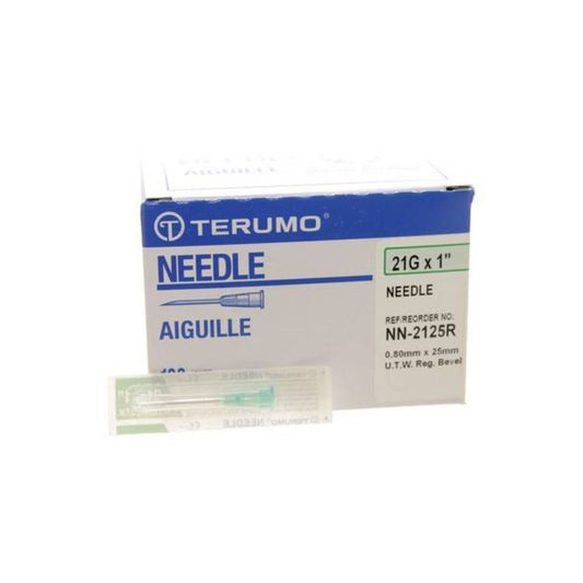Terumo® Standard Hypodermic Needle, 21G x 1", UTW, Green