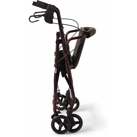 Medline Basic Rollator with 6" Wheels, 250 lb., Burgundy