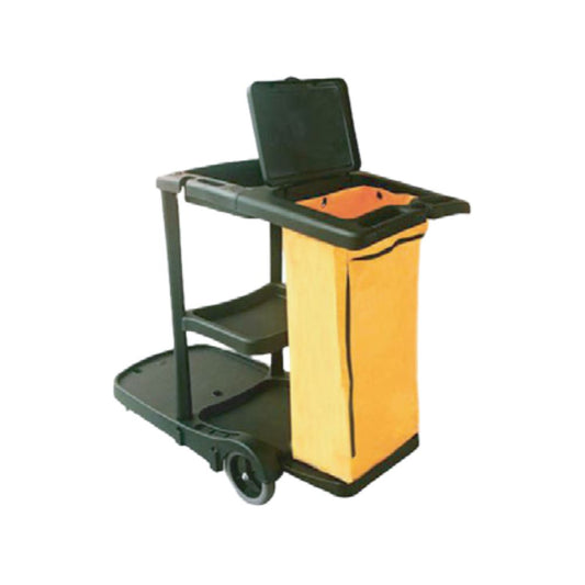 Victoria Bay VBCUT1CB Janitor Cart, Bag & Cover Black