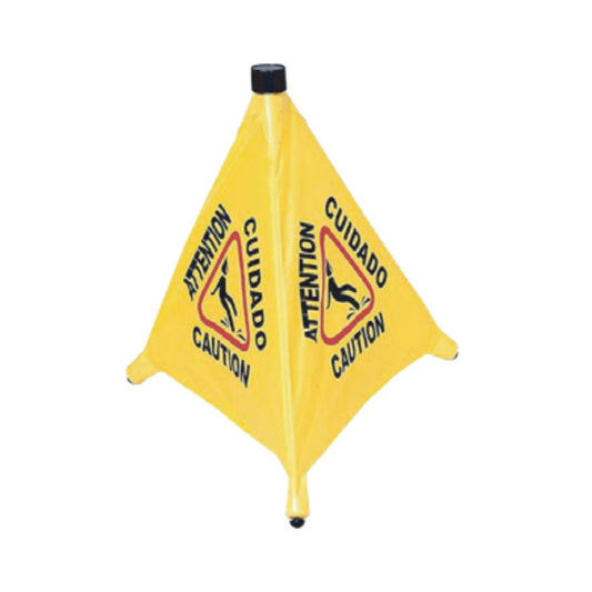 Victoria Bay VFSC20Y Foldable Safety Cone, 3 Languages, 20"- Case of 50