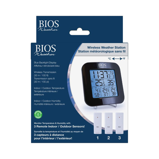 BIOS Living Wireless Weather Station with 3 Sensors