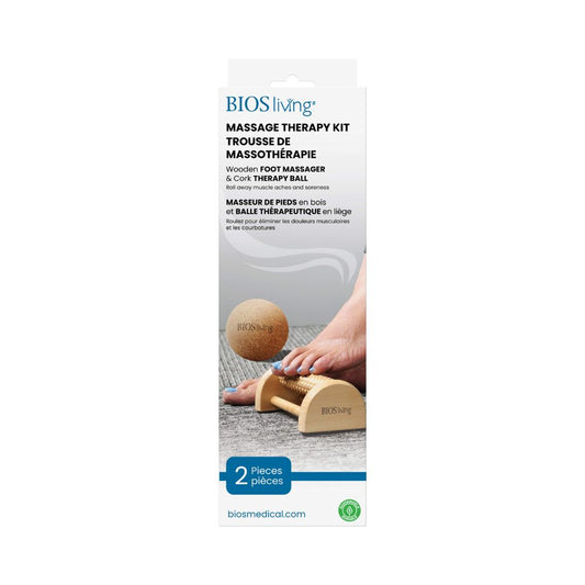 Wooden Massage Foot Roller & Cork Ball