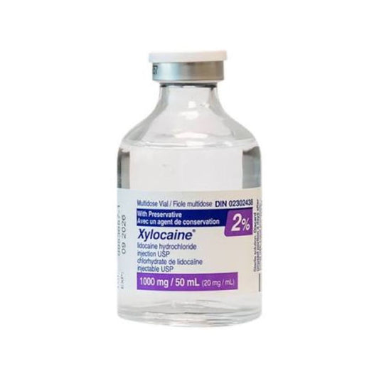 Xylocaine 2% Plain Lidocaine Solution - 50mL Multi-Dose Vial