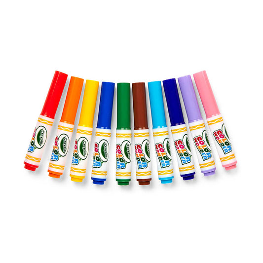 Crayola 10 Count Color Wonder Mess-Free Mini Markers Classic - Case of 12 Boxes
