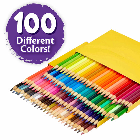 Crayola 100 Count Coloured Pencils - Case of 2 Boxes