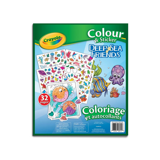 Crayola Colour and Stickers Deep Sea Friends - Case of 12