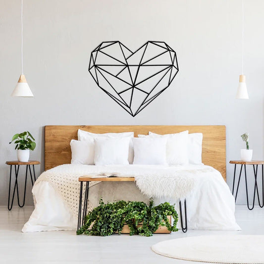 METAL WALL ART - GEOMETRICAL HEART