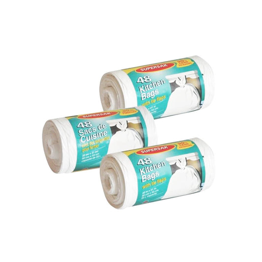 Kitchen Garbage Bags With Tie Flap Closure