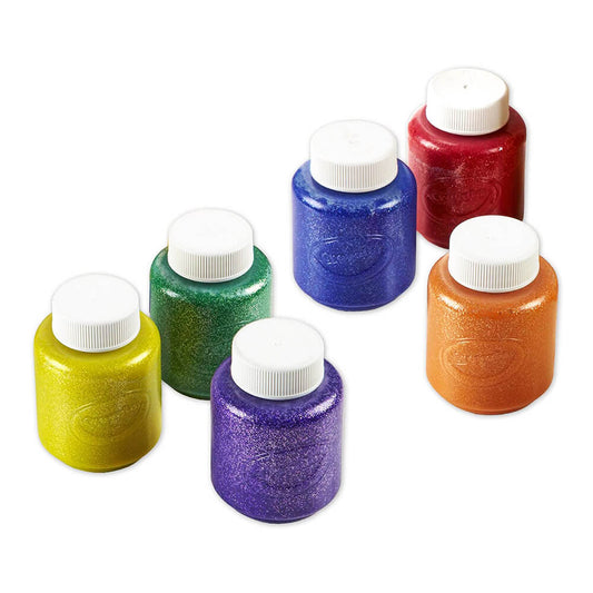 Crayola 6 Count Washable Glitter Paint Jars - Case of 6 Boxes