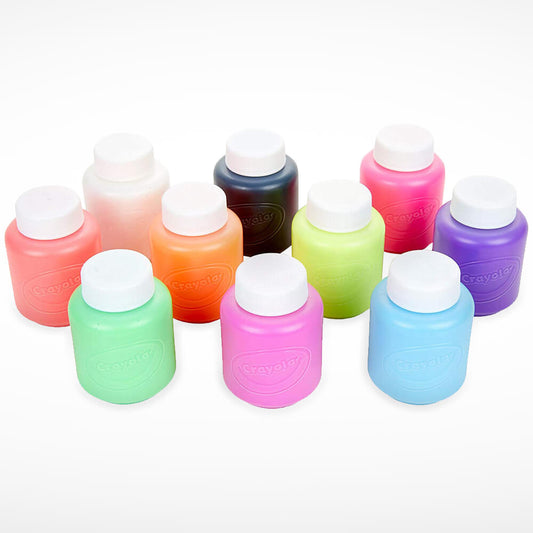 Crayola Washable Neon Paint Jars - Count Of 10 - 59ml