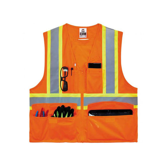 Glowear Two-Tone X-Back Safety Vest in Vaughan