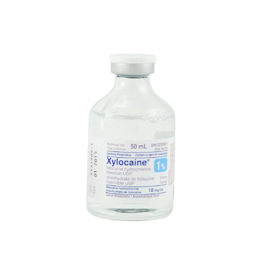 Anesthetic Local Inj Xylocaine 1% PLAIN w/preserve 50ml Vial