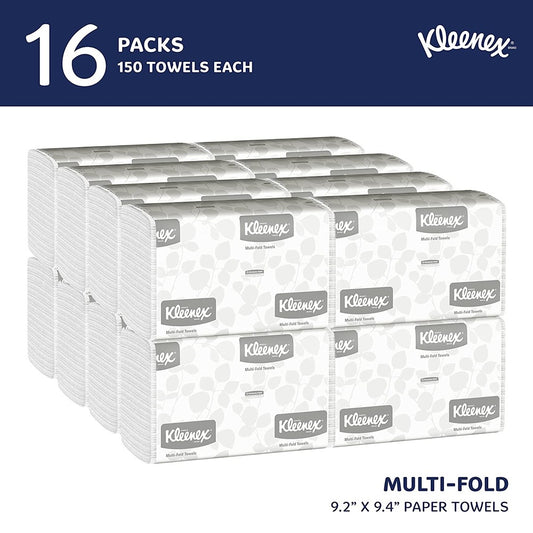 Kleenex® Folded Hand Paper Towels (01890), 16 x 150 sheets