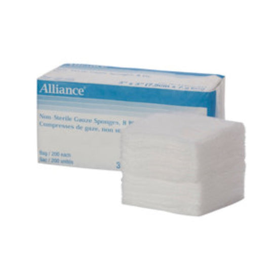 Alliance®  Non-Sterile Woven Gauze Sponges, 3" x 3", 8-ply, 052114