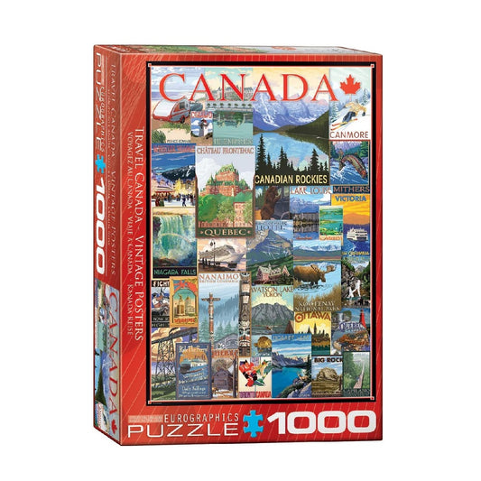 EuroGraphics Travel Canada Vintage Ads Puzzle, 1000 Pieces