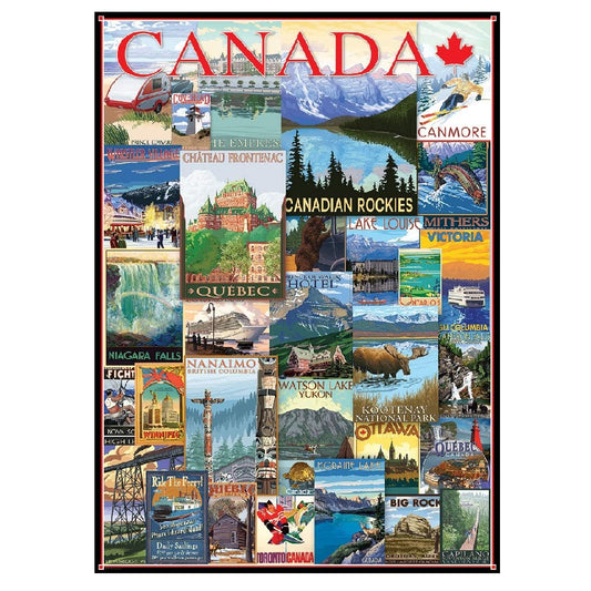 EuroGraphics Travel Canada Vintage Ads Puzzle, 1000 Pieces