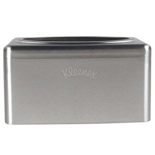 Kleenex Stainless Steel Countertop Box Towel Cover, For Kleenex Pop-Up Box Hand Towels, 2 Per Case, 09924
